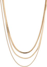 NORDSTROM RACK Multirow Snake Chain Necklace