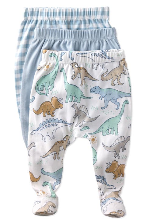 Fallon Footed Organic Cotton Assorted 3-Pack Pants (Baby)