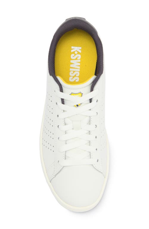 K-swiss Court Base Ii Sneaker In Blanc/asphalt/dandelion