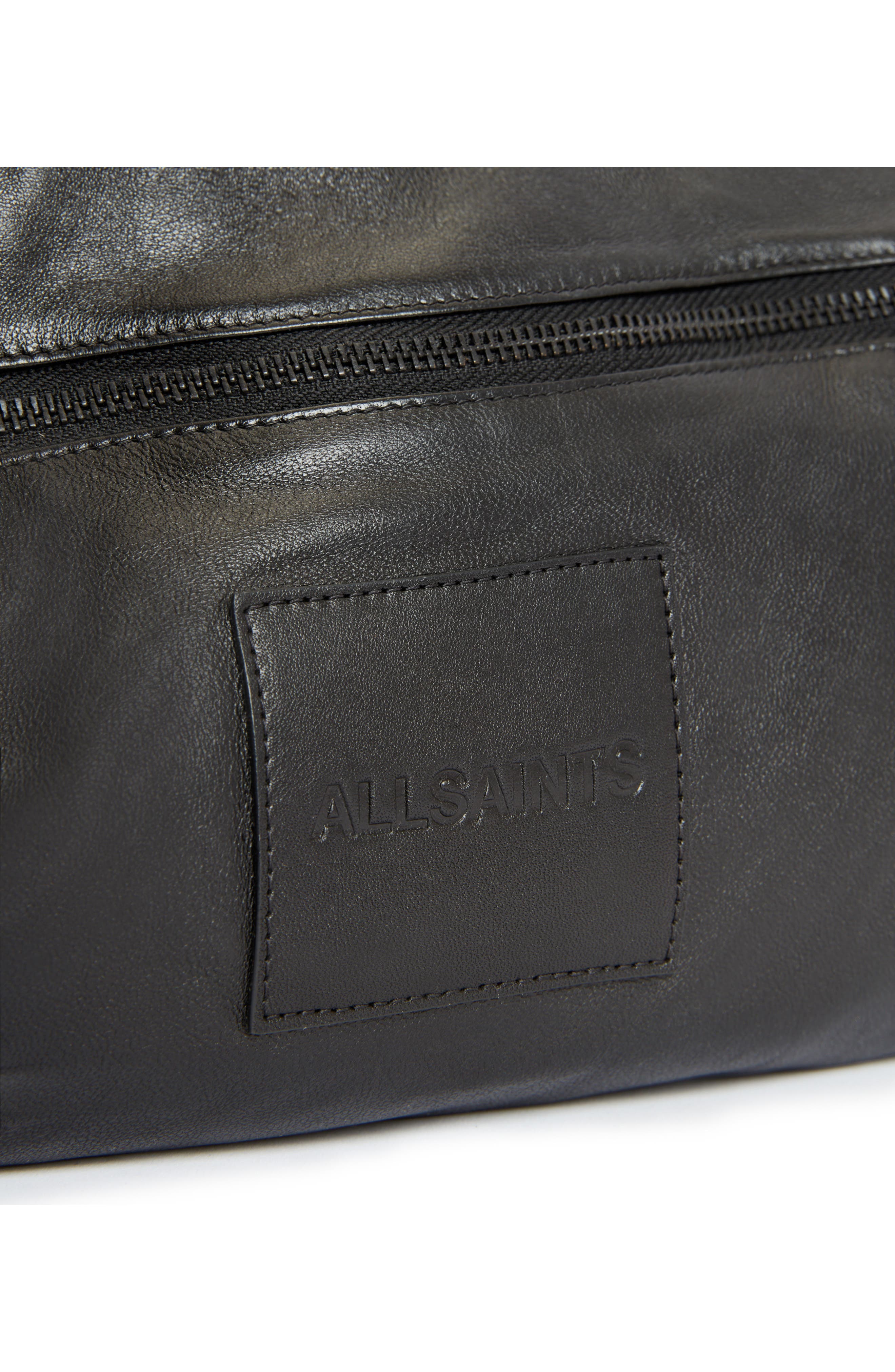 AllSaints Soma Holdall Leather Travel Duffle Bag, Alternate, color, 