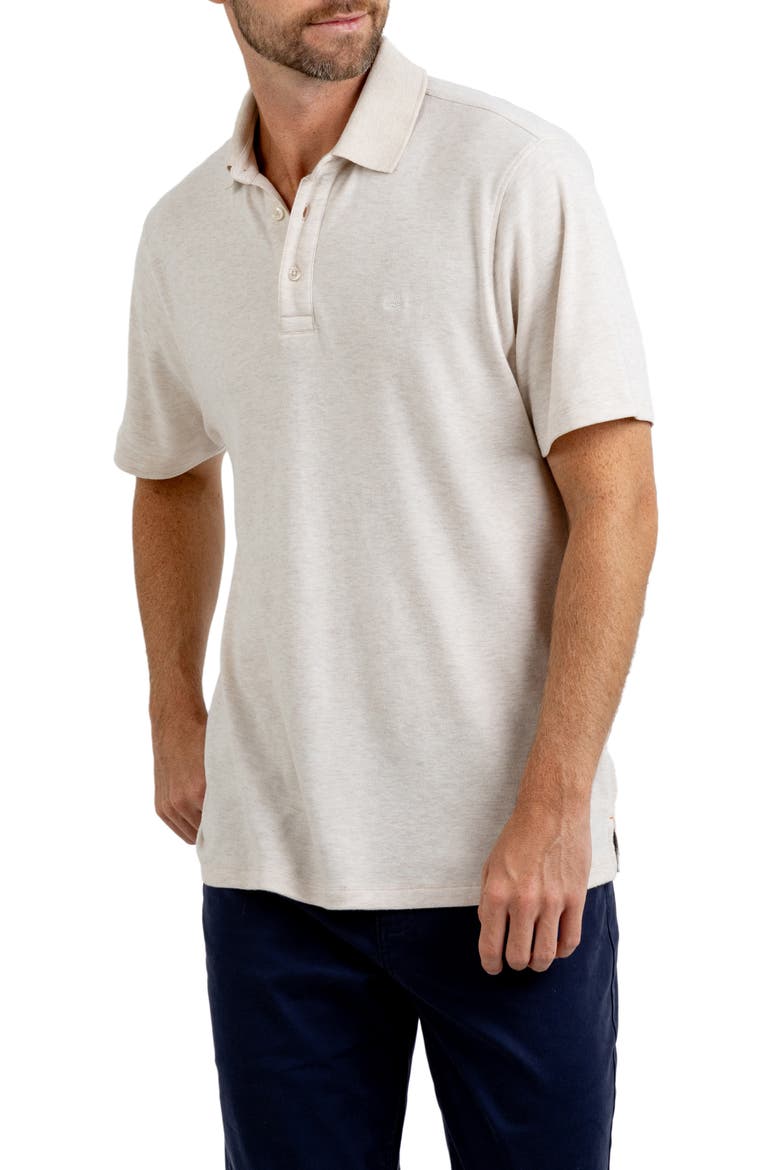 Heathered Jersey Polo, Alternate, color, OATMEAL