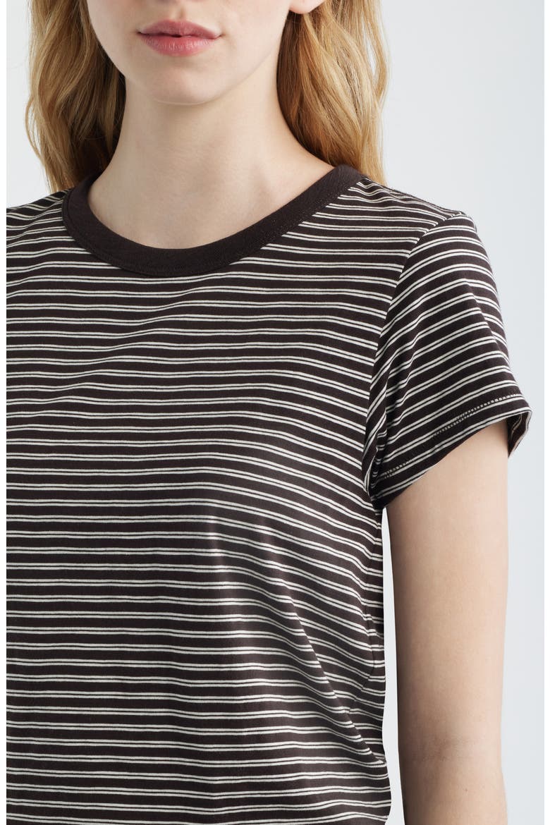 The Stripe Organic Pima Cotton Slub T-Shirt, Alternate, color, CHOCOLATE MULTI