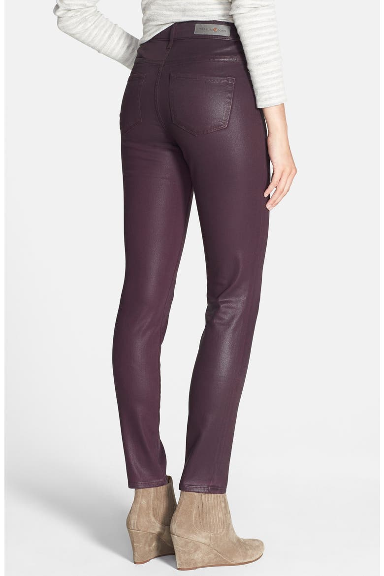 Treasure&Bond Skinny Coated Jeans, Alternate, color, RED TANNIN