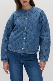 PER UNA BY M&S Quilted Denim Jacket
