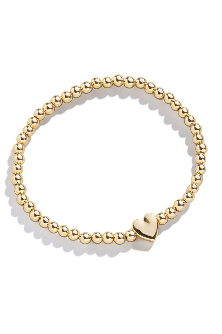 Pisa Beaded Stretch Bracelet, Main, color, GOLD