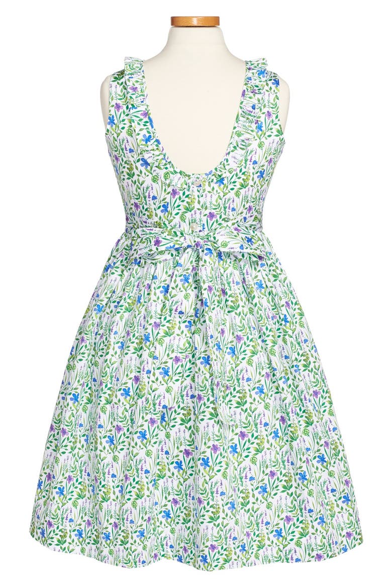 'Meadow Floral' Sleeveless Party Dress, Alternate, color, FERN MULTI