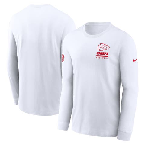 Men's Nike White Kansas City Chiefs Sideline Performance Long Sleeve T-Shirt