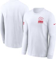 Nike Men's Nike White Kansas City Chiefs Sideline Performance Long Sleeve T-Shirt