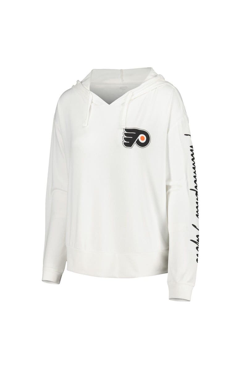 CONCEPTS SPORT Women's Concepts Sport White Philadelphia Flyers Accord Hacci Long Sleeve Hoodie T-Shirt, Alternate, color, 