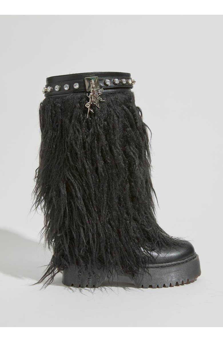 SPARKL Iconique Fur Boots, Main, color, Black