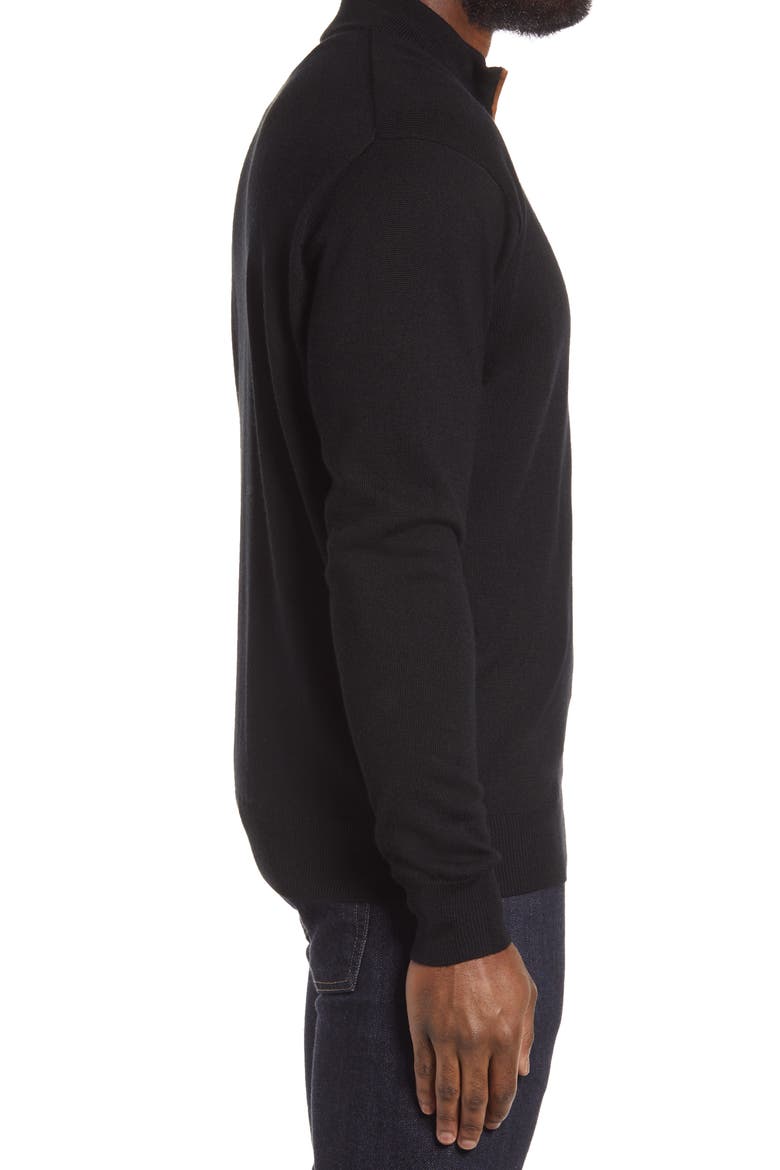 Crown Regular Fit Quarter Zip Pullover, Alternate, color, BLACK CAVIAR