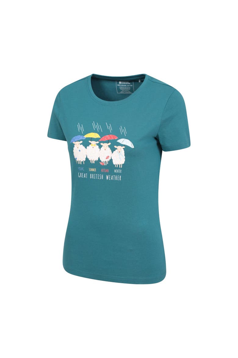Great British Weather T-shirt, Alternate, color, Teal