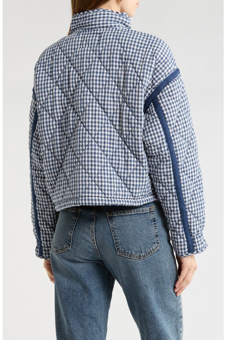 Cropped Quilted Jacket, Alternate, color, CHECK LIST