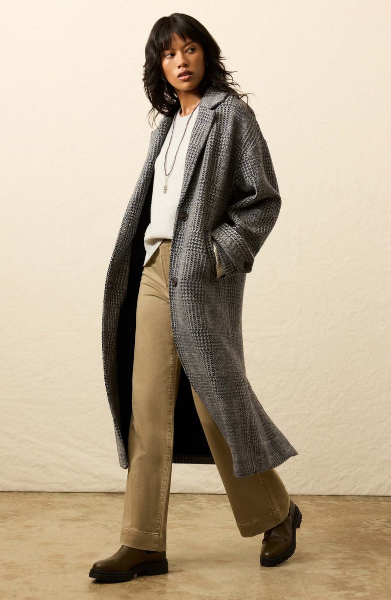 Faherty Atlantic Plaid Wool Blend Coat, Alternate, color, Moontide Glen Plaid