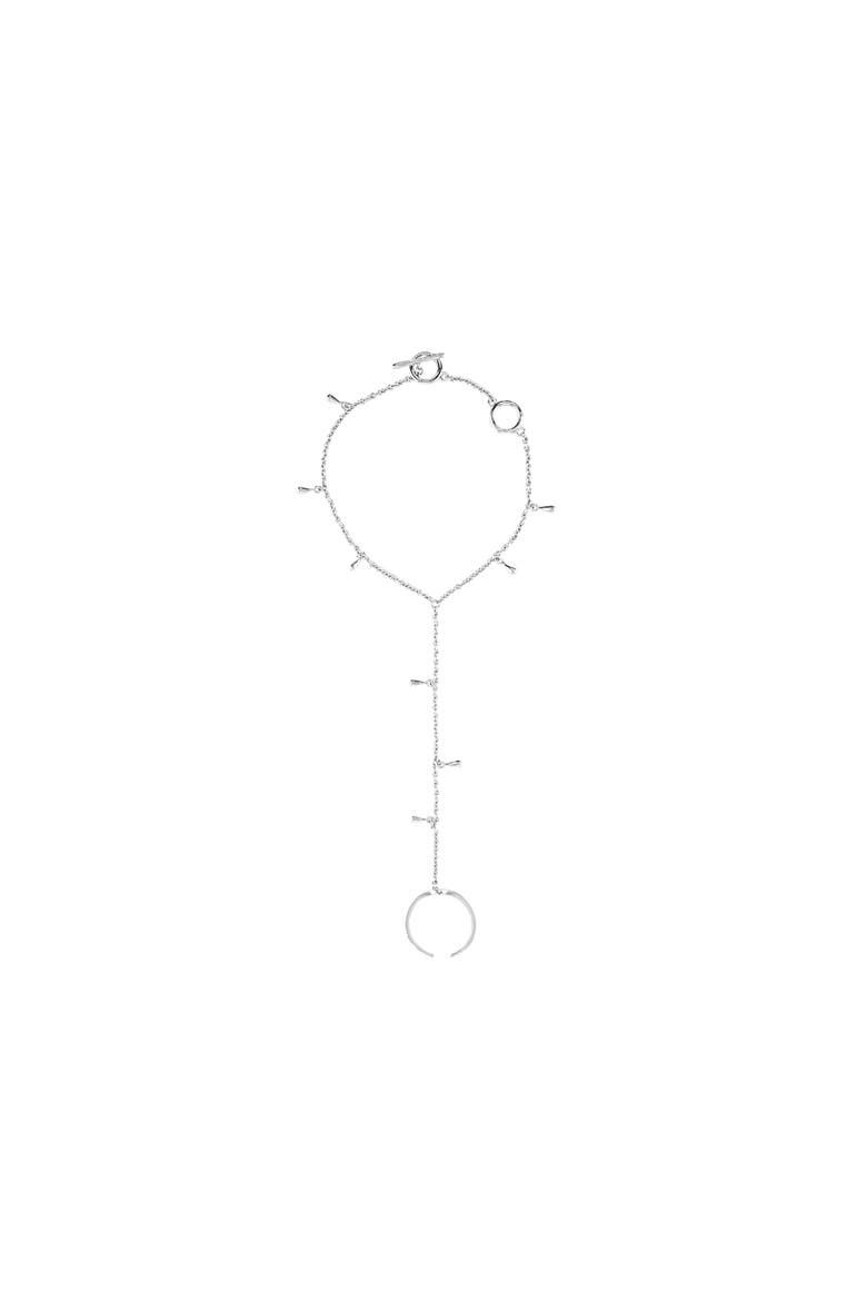 Multi Drop Hand Chain, Main, color, Sterling Silver