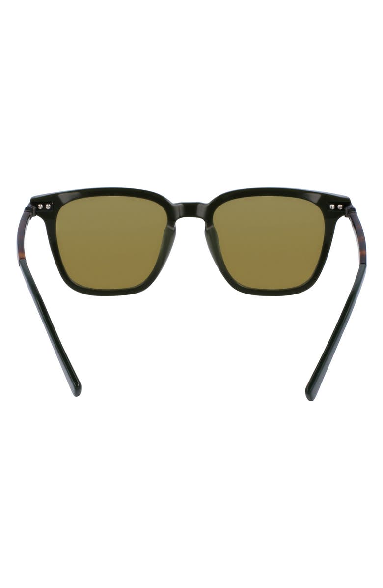 FERRAGAMO Timeless Modified 52mm Rectangular Sunglasses, Alternate, color, Dark Green