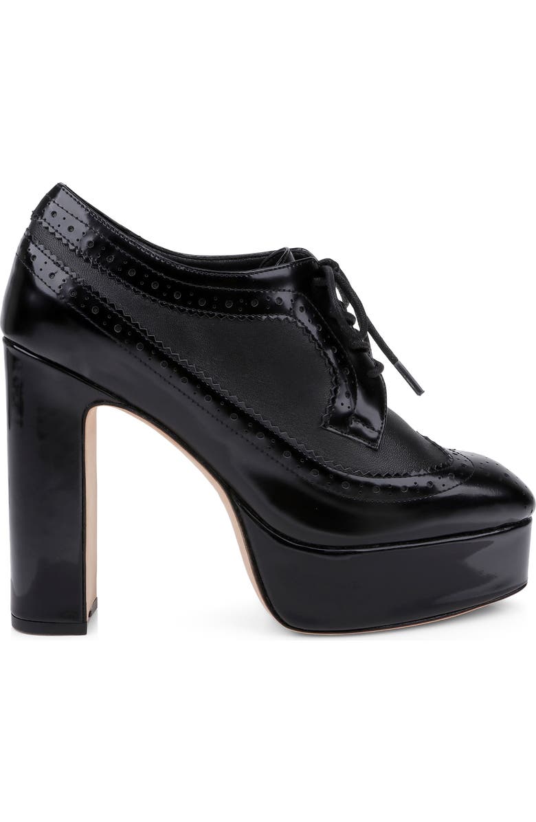 L'AGENCE Tania Platform Pump, Alternate, color, Black Leather