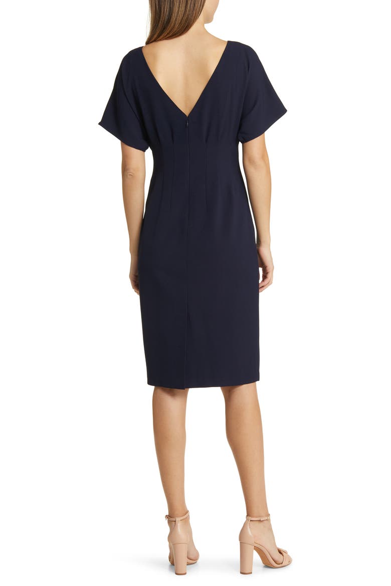 Flutter Sleeve Dress, Alternate, color, NAVY