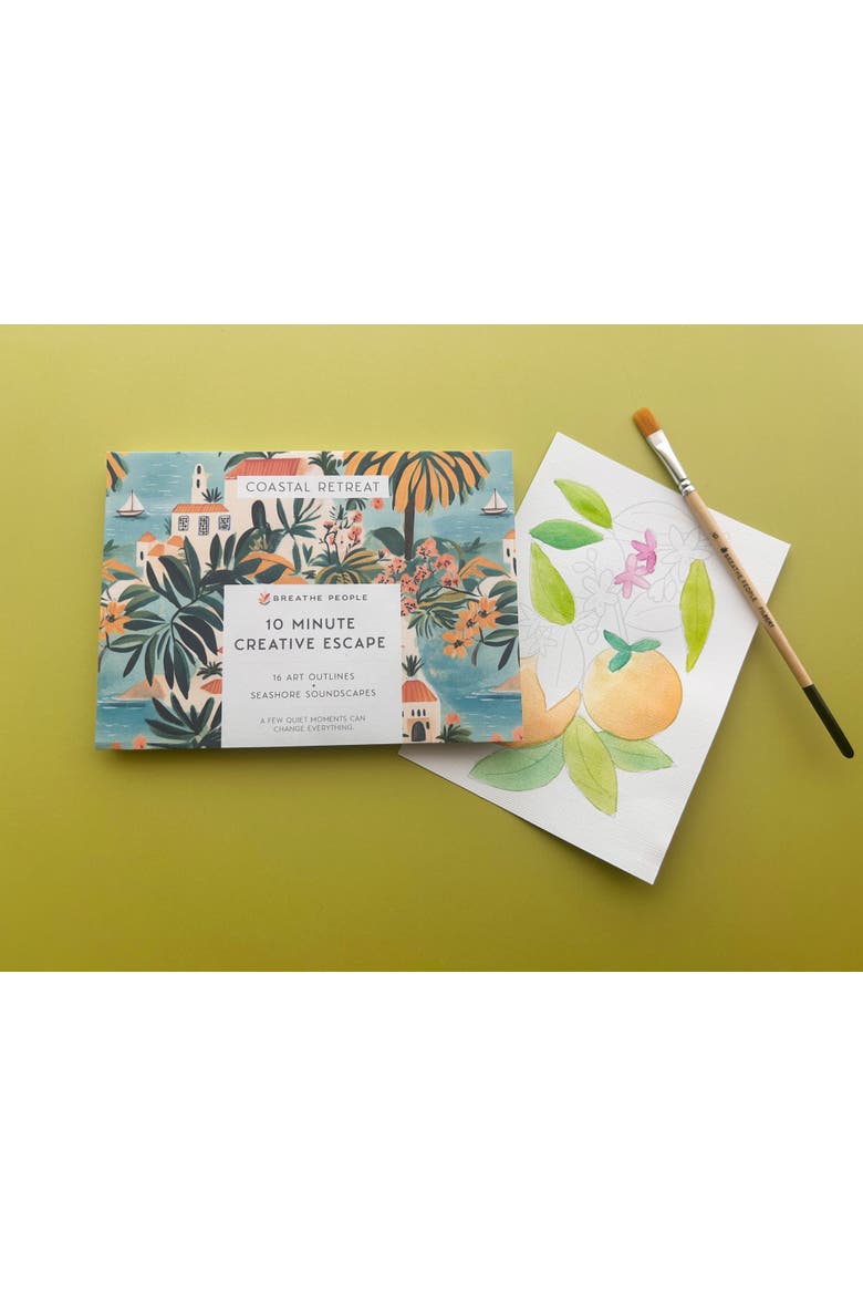 10 Minute Creative Escape Art Book , Coastal Retreat, Alternate, color, Teal coastal