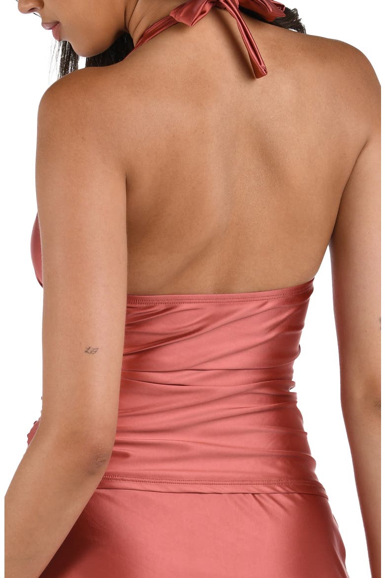 Earth Halter Tankini Top, Alternate, color, SIENNA