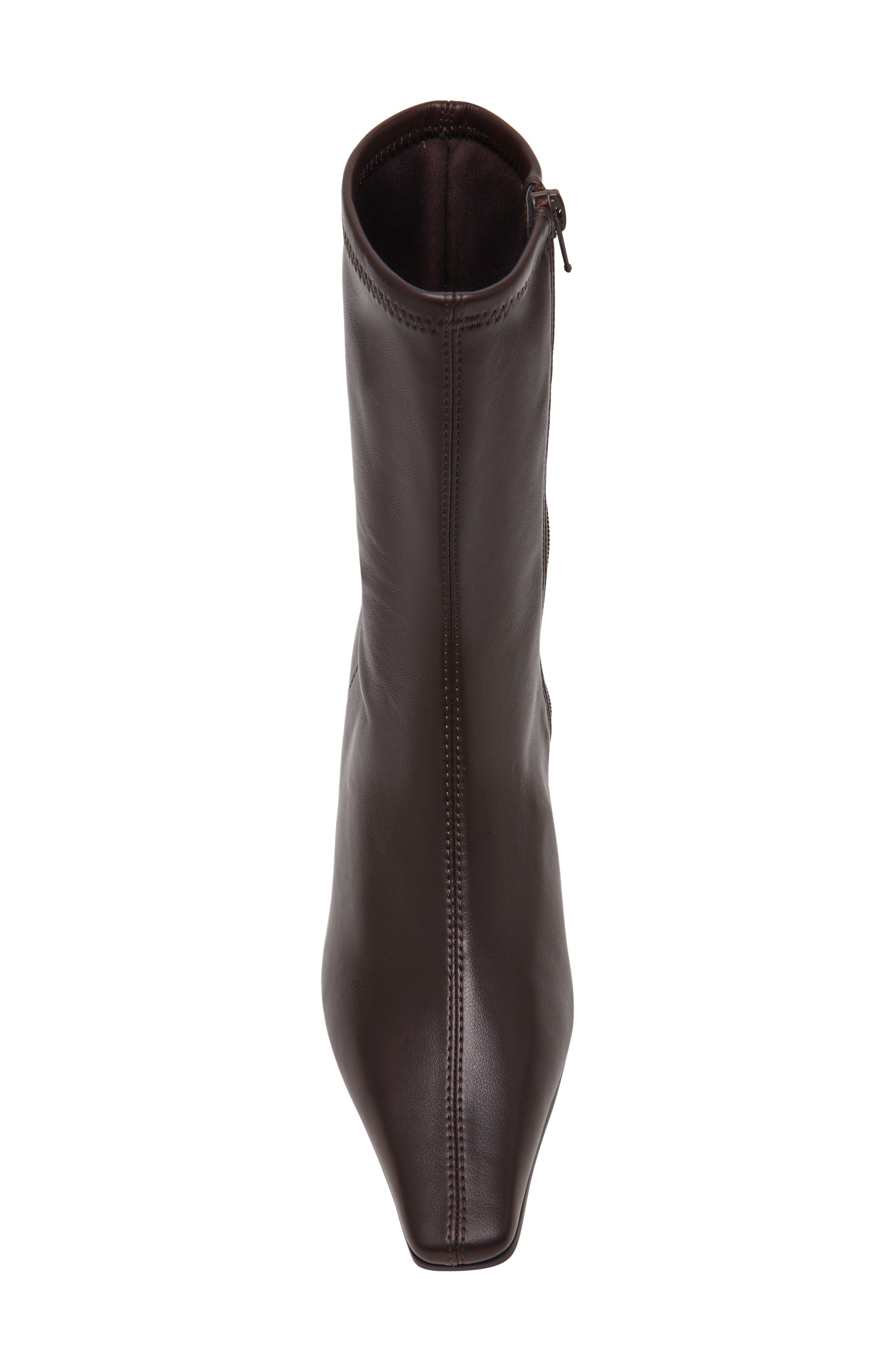 Kimmens Faux Leather Bootie, Alternate, color, BROWN