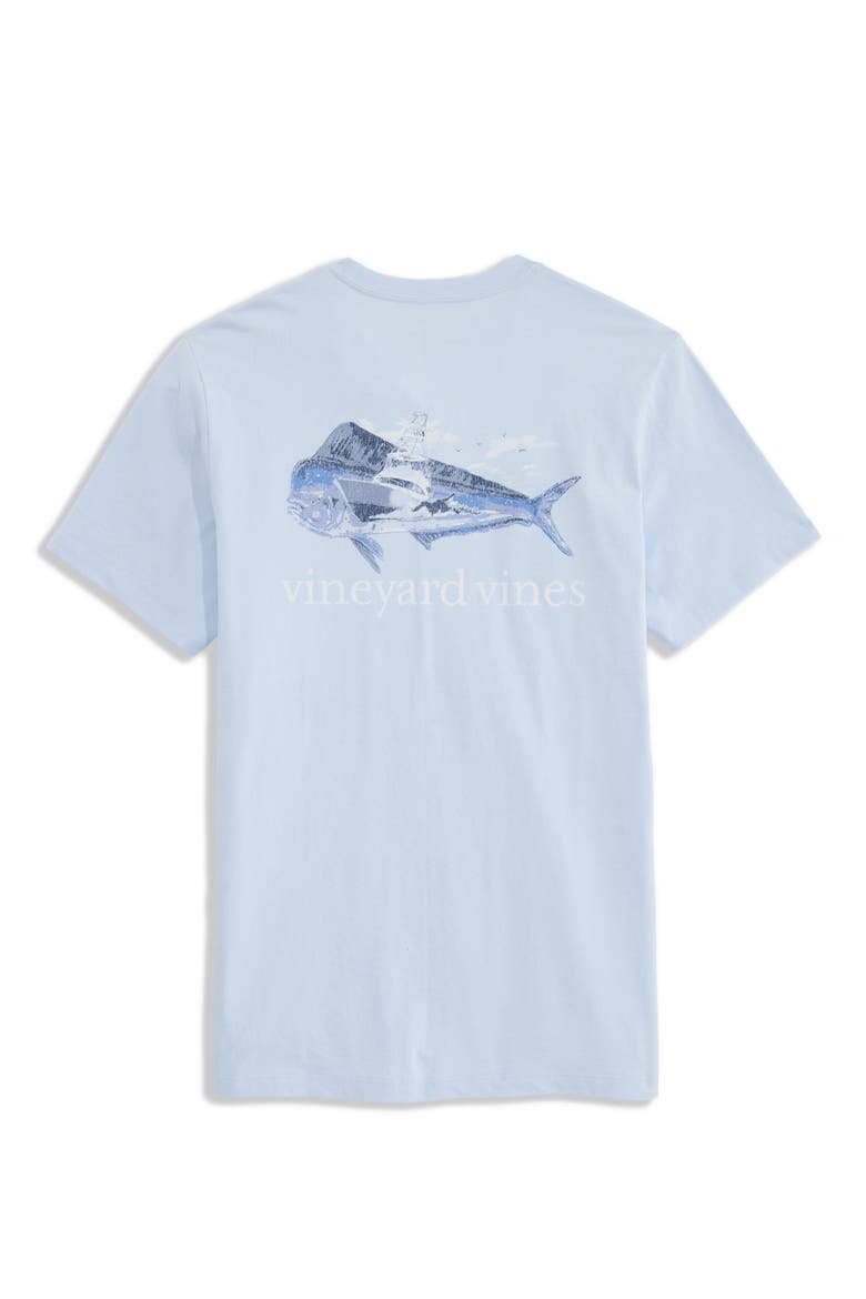 Sportfisher Mahi Scenic Cotton Graphic Pocket T-Shirt, Alternate, color, ICE WATER