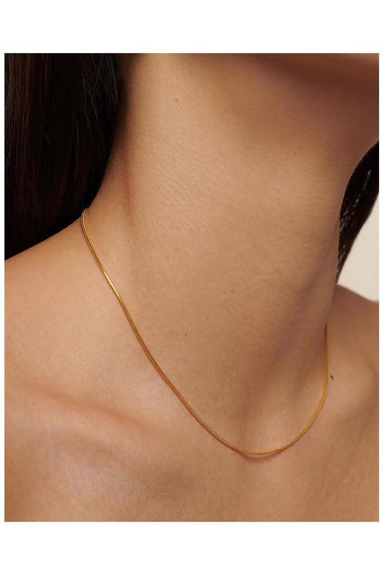 Thin Snake Chain Necklace, Alternate, color, 18CT GOLD VERMEIL