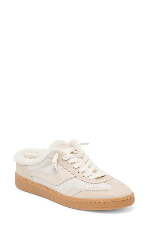 Dolce Vita Notice Faux Shearling Sneaker In White