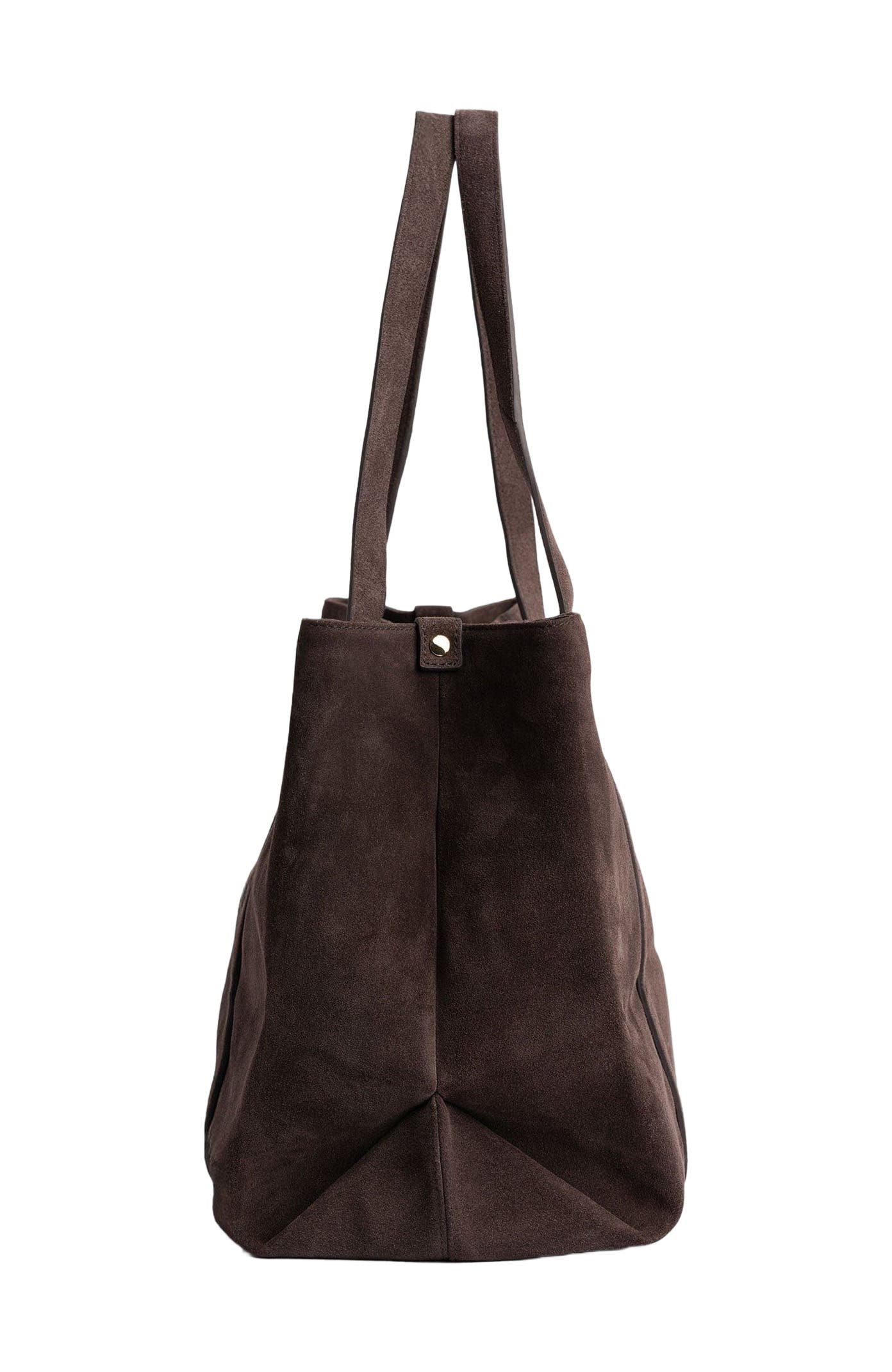 Saint + Sofia Kara Shopper Bag, Alternate, color, Brown