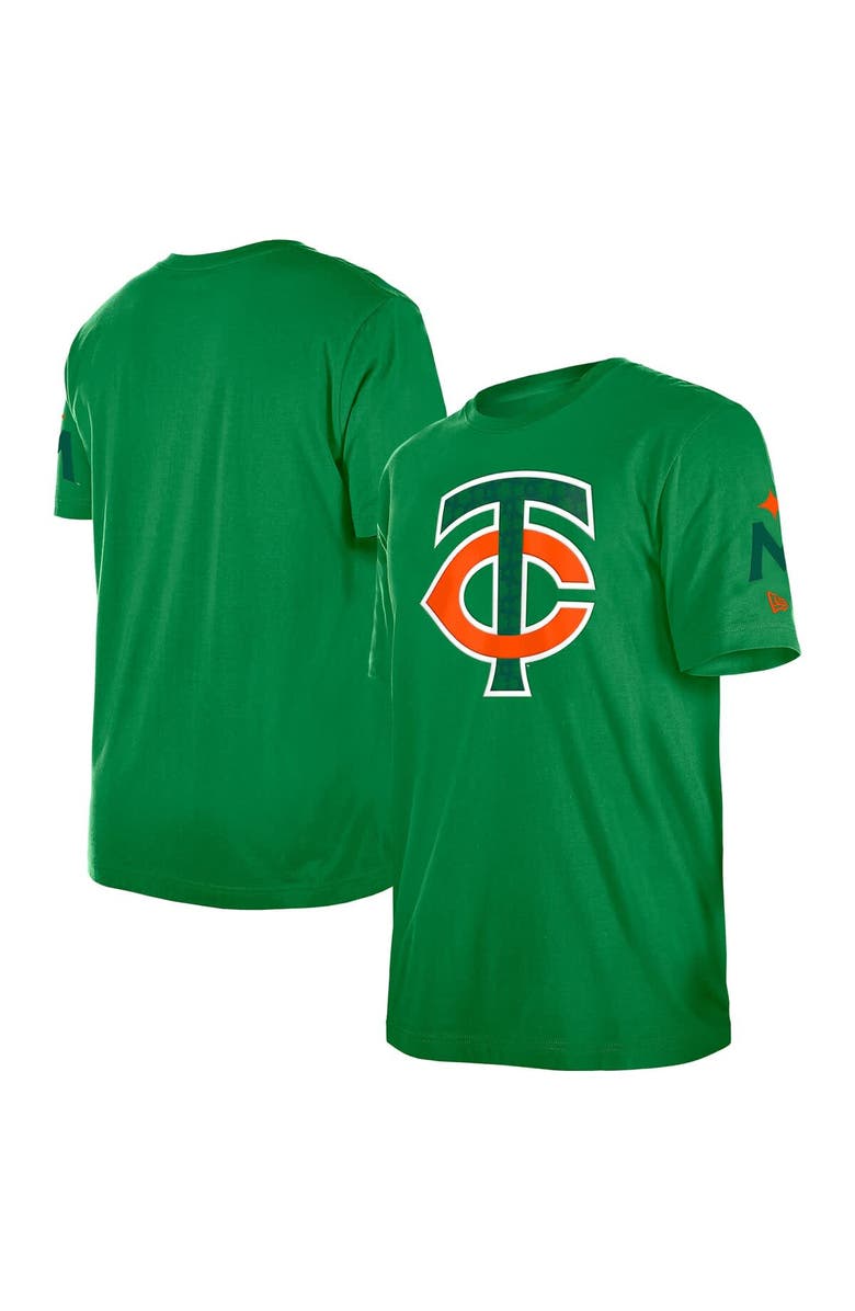 New Era Men's New Era  Kelly Green Minnesota Twins St. Patrick's Day Shamrock Fill T-Shirt, Alternate, color, Kelly Green