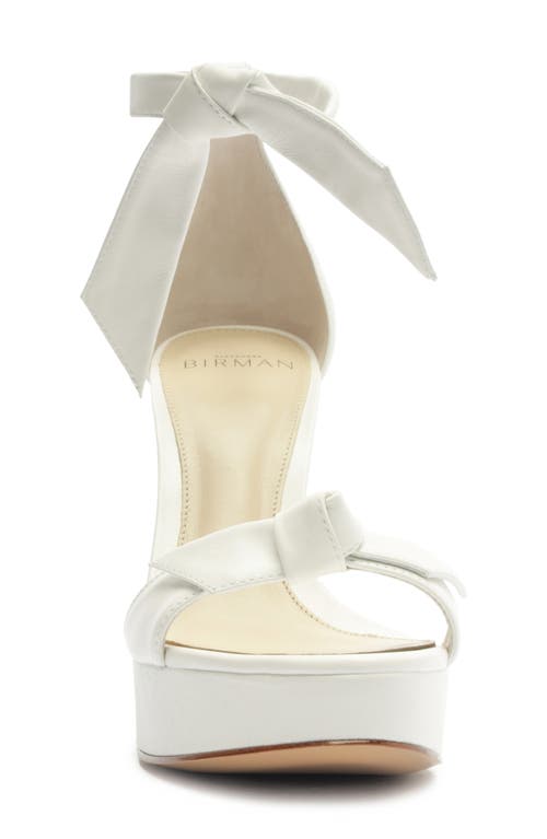 Alexandre Birman Mabeleh Ankle Strap Platform Sandal In White