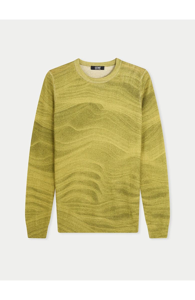 GOBI Mongolian Cashmere Printed C-Neck Cashmere Sweater, Alternate, color, 