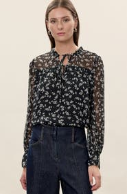 Rebecca Taylor Ditsy Floral Blouse