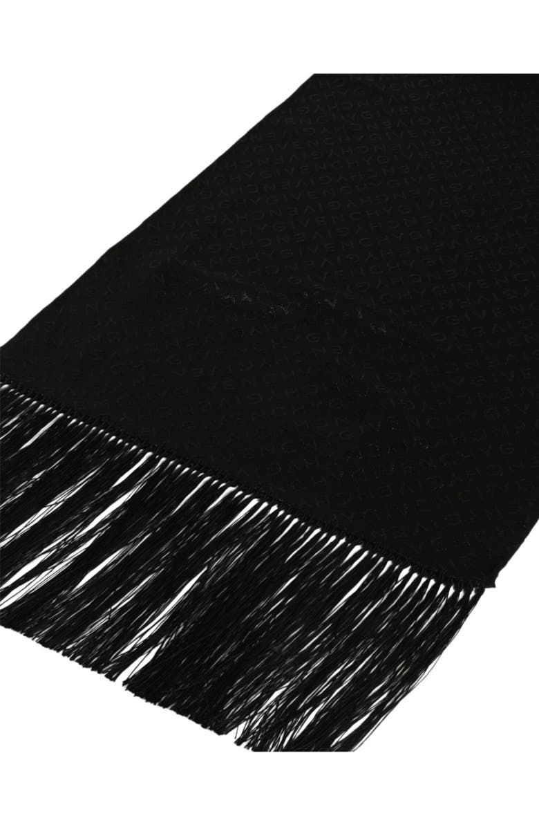 Givenchy Fringe Evening Scarf, Alternate, color, Black