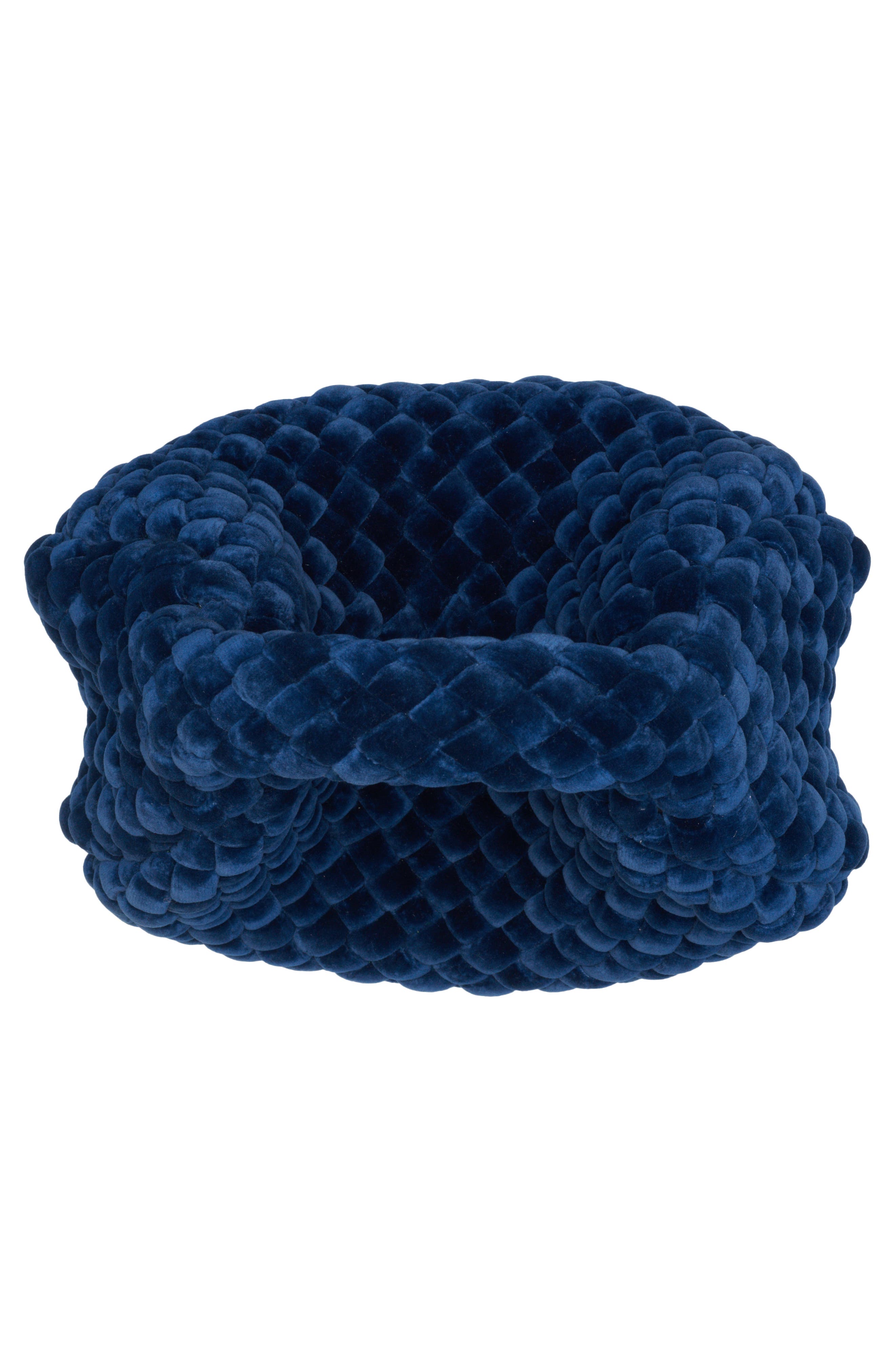 Bottega Veneta Mini Jodie Padded Intreccio Velvet Hobo, Alternate, color, 