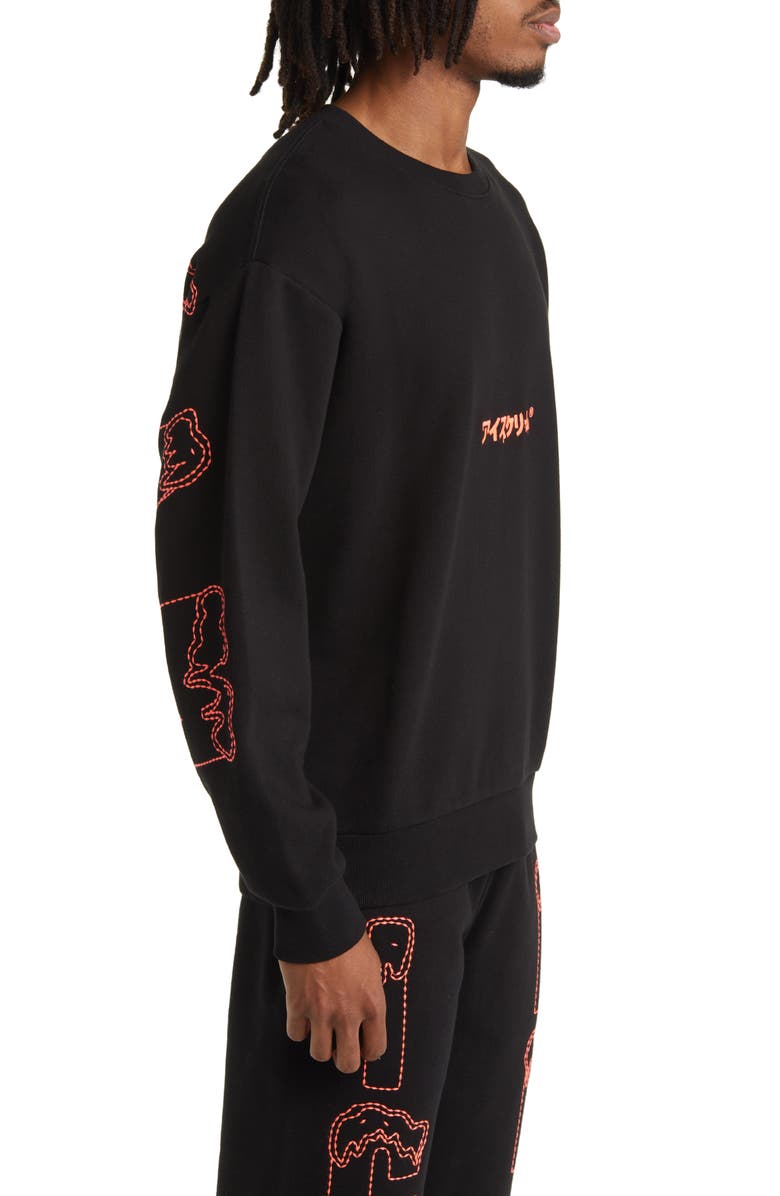 ICECREAM Cone Logo Embroidered Sweatshirt, Alternate, color, 