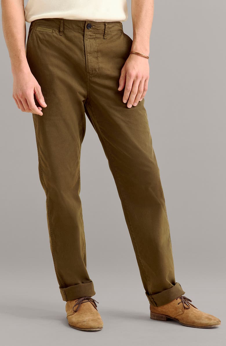 Billy Reid Slim Fit Flat Front Stretch Cotton Chinos, Main, color, 