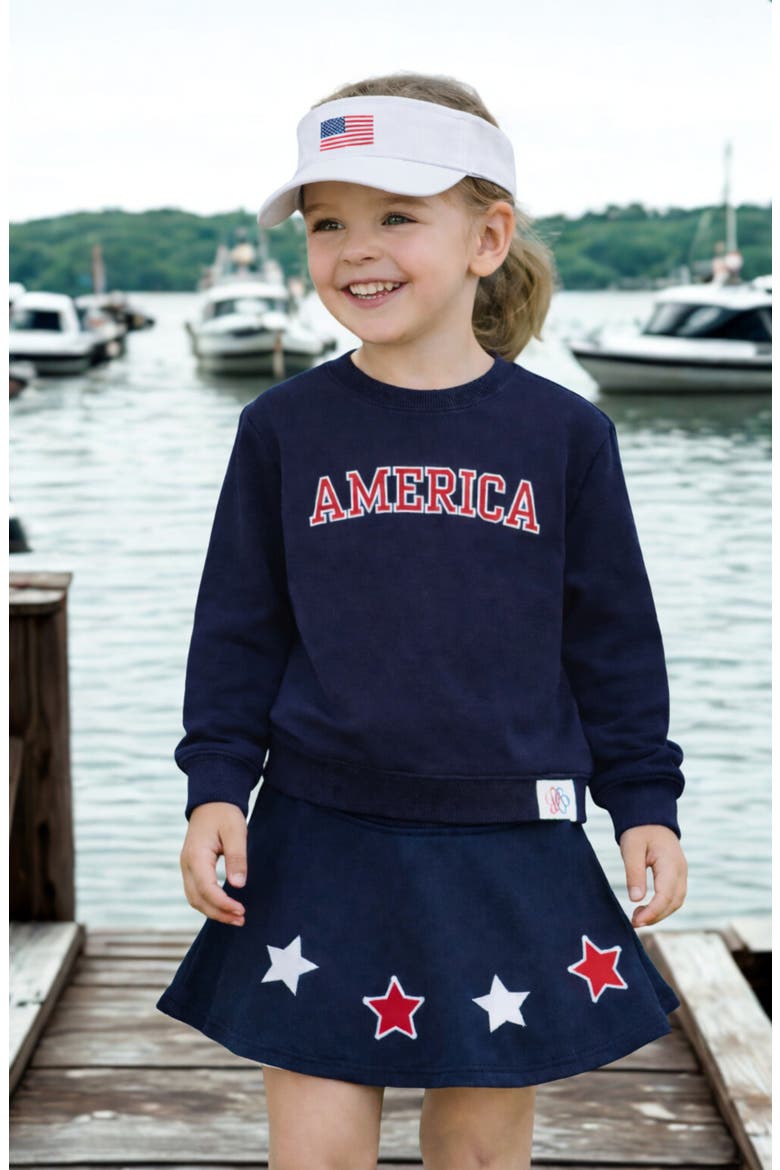 American Flag Bow Visor, Alternate, color, White