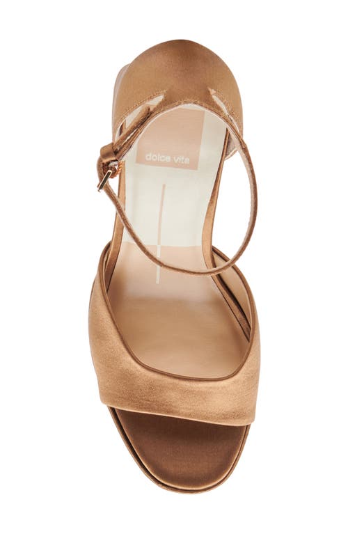Dolce Vita Pandro Ankle Strap Platform Sandal In Brown