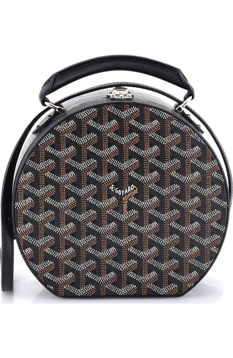 Pre-Owned Goyard Alto Hatbox Bag Coated Canvas, Main, color, Black