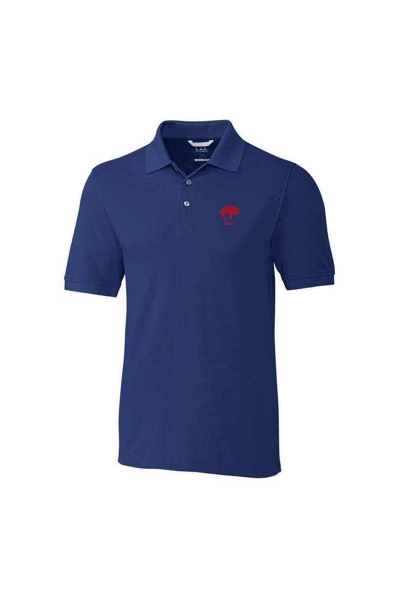 Men's Cutter & Buck Royal Buffalo Bills Advantage Tri-Blend Pique Big & Tall Throwback Polo, Alternate, color, Royal