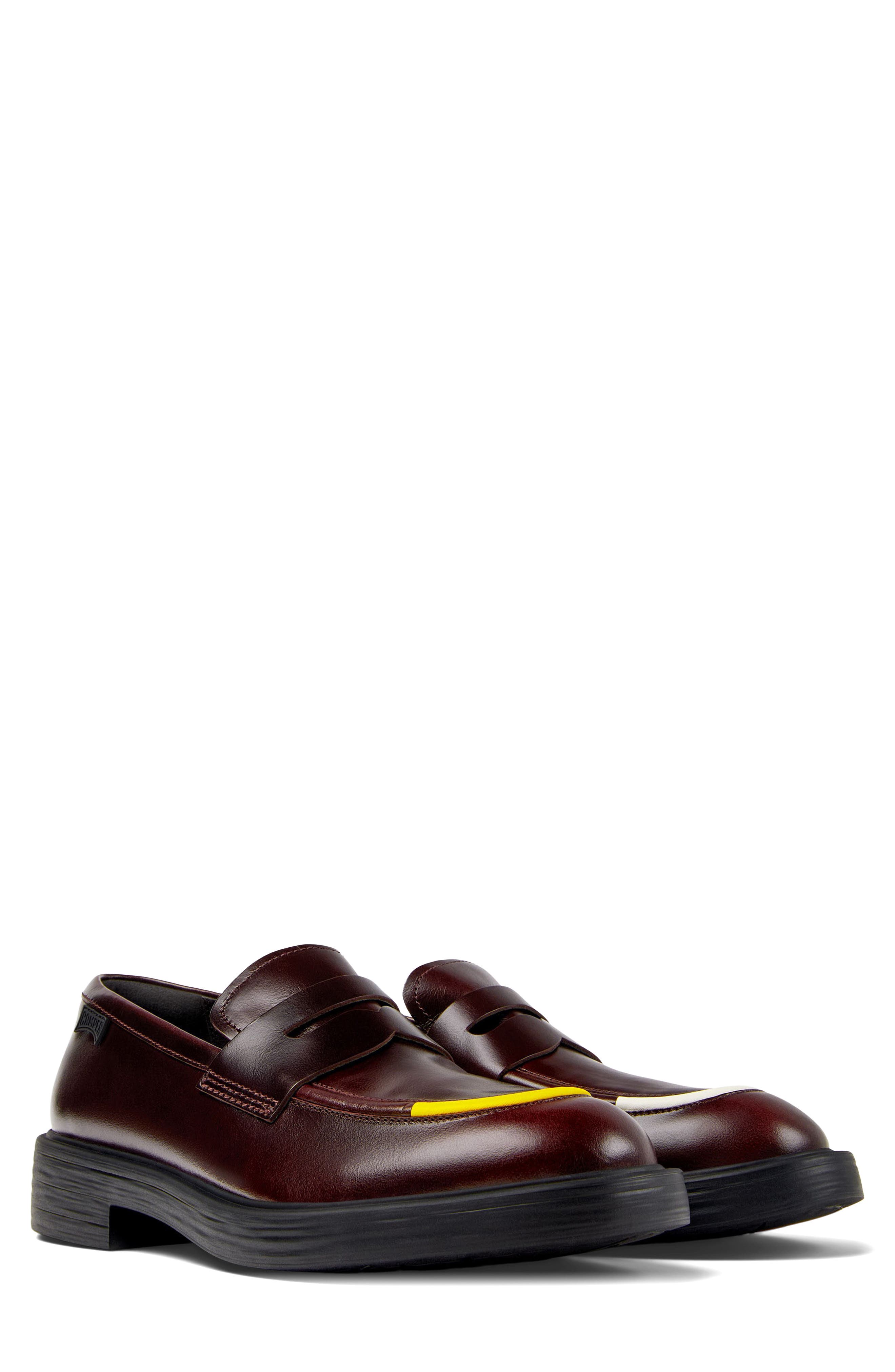 Camper Dean Twins Mismatched Penny Loafers, Alternate, color, 