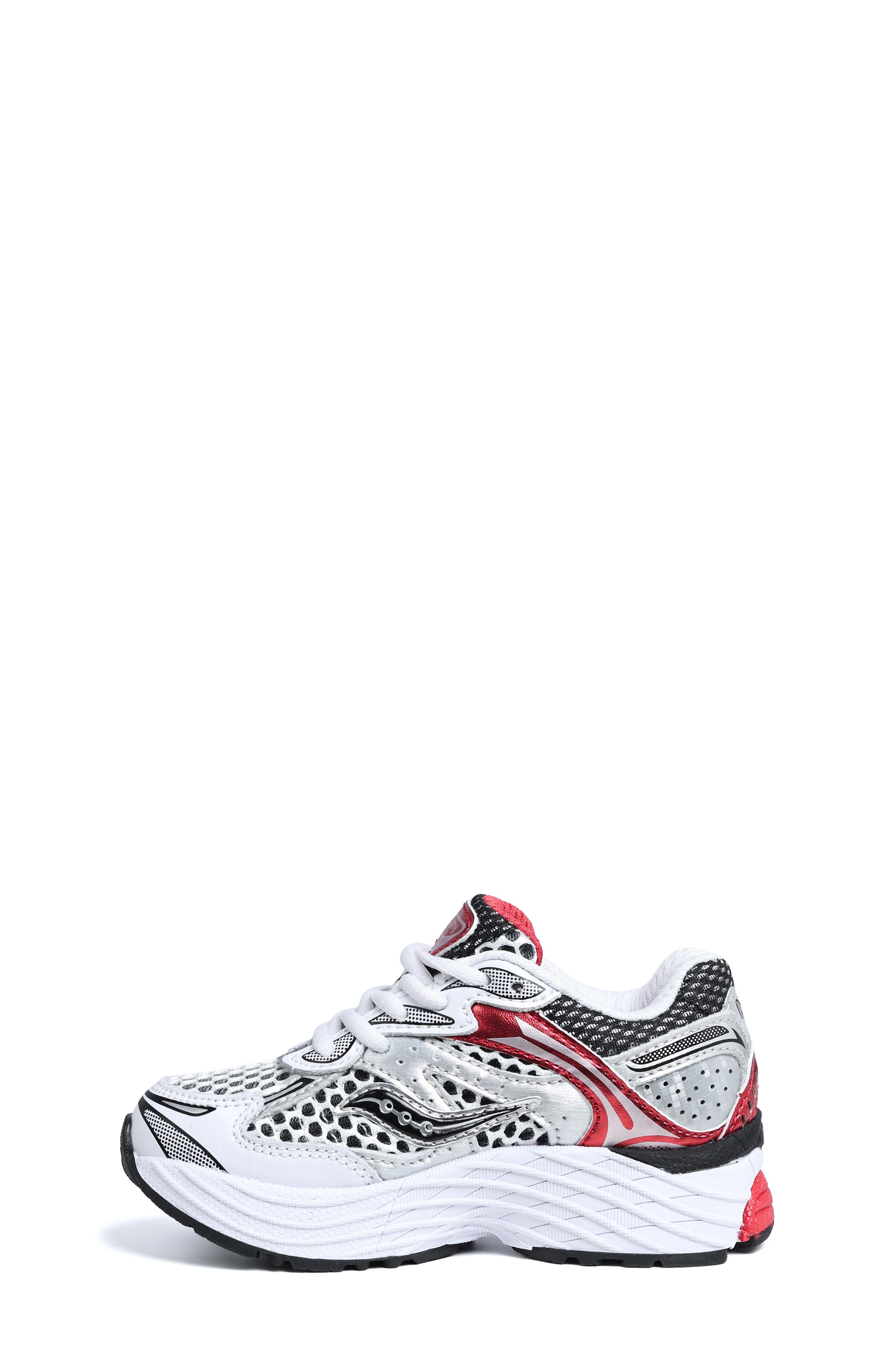 Saucony Kids' ProGrid Omni 9 Sneaker, Alternate, color, White/ Red