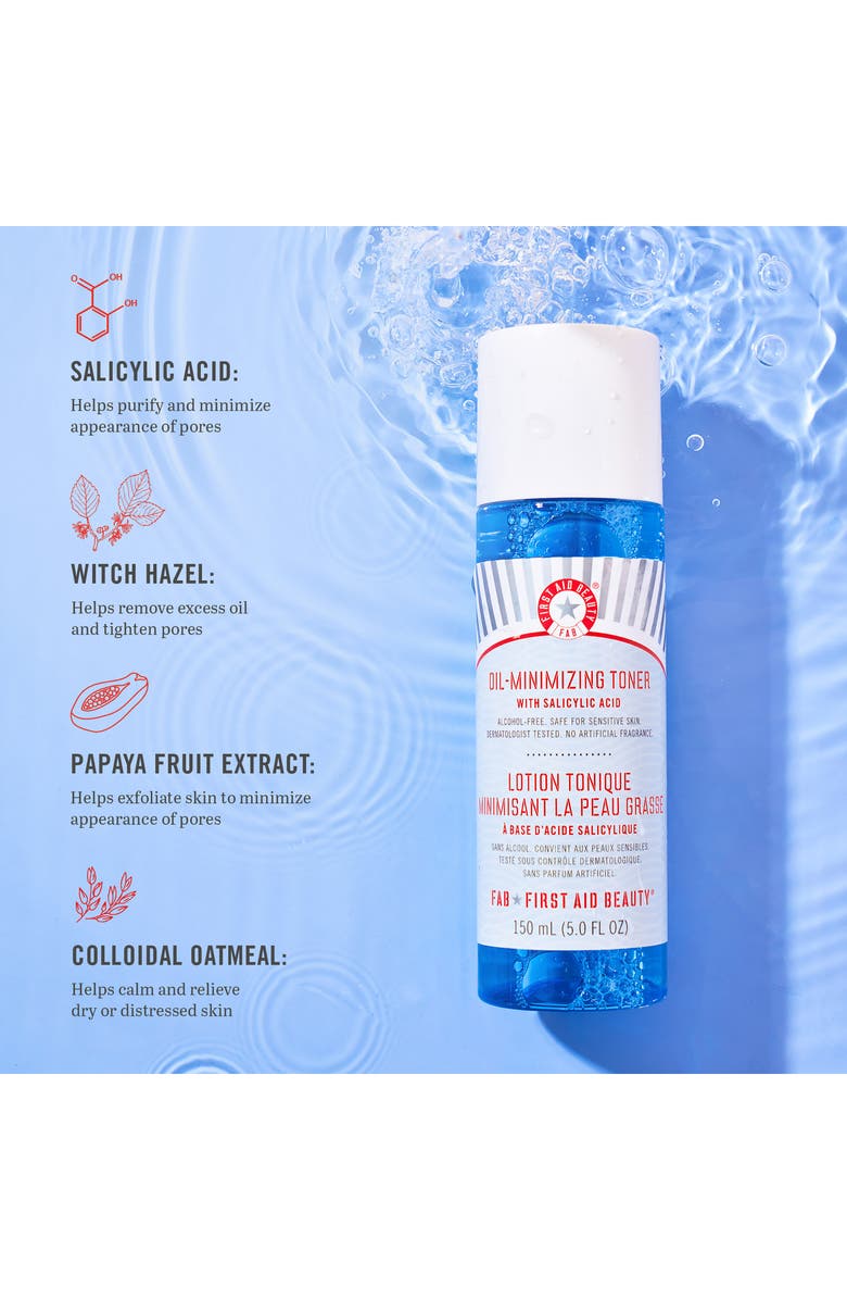 First Aid Beauty Oil-Minimizing Toner with Salicylic Acid, Alternate, color,
