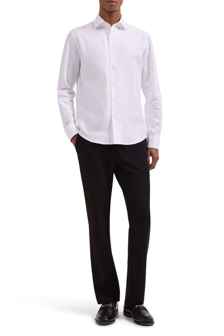 Alvin Shaped Fit Mini Check Button-Up Shirt, Alternate, color, WHITE