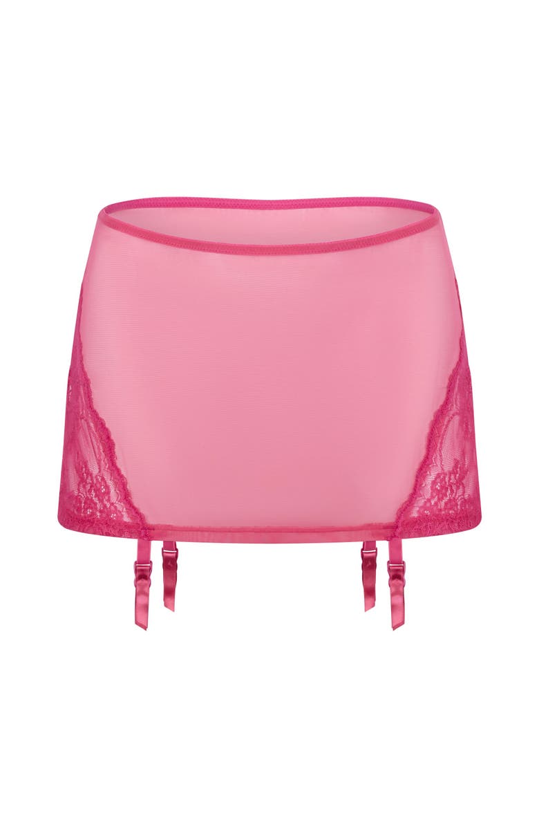 Adore Me Margeaux Garter Belt Lingerie, Main, color, Dark Pink