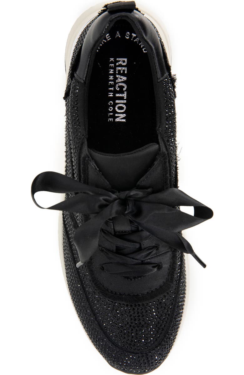 Reaction Kenneth Cole Claire Rhinestone Embellished Sneaker, Alternate, color, Black