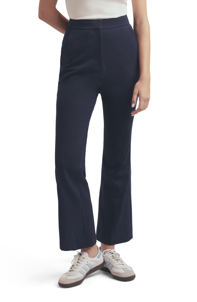 Favorite Daughter The Phoebe Crop Flare Pants, Main, color, Navy