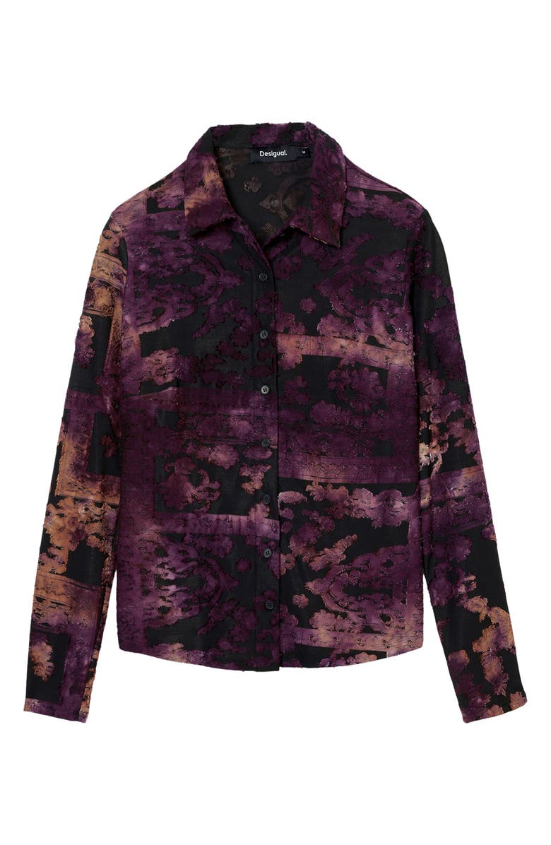 Desigual Nebula Jacquard Jacket, Alternate, color, Black