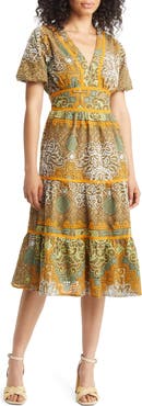 BTFL-life Kena Broderie Anglaise Tiered Cotton Dress